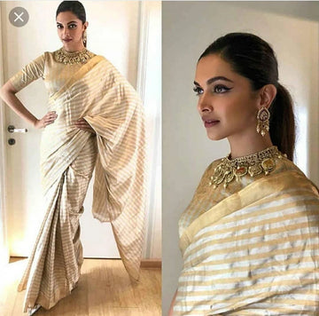 Deepika - Maheshwari Handloom Silk by Cotton Saree