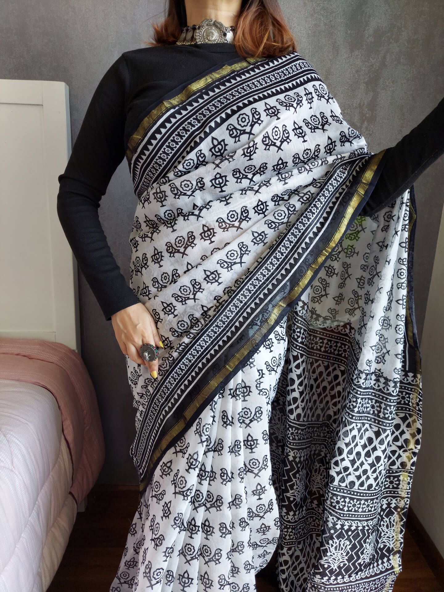 2 Chidiya Saree by Maahishmati Sarees