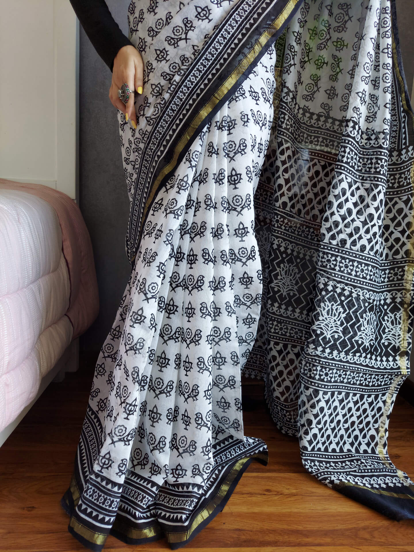 2 Chidiya Saree by Maahishmati Sarees