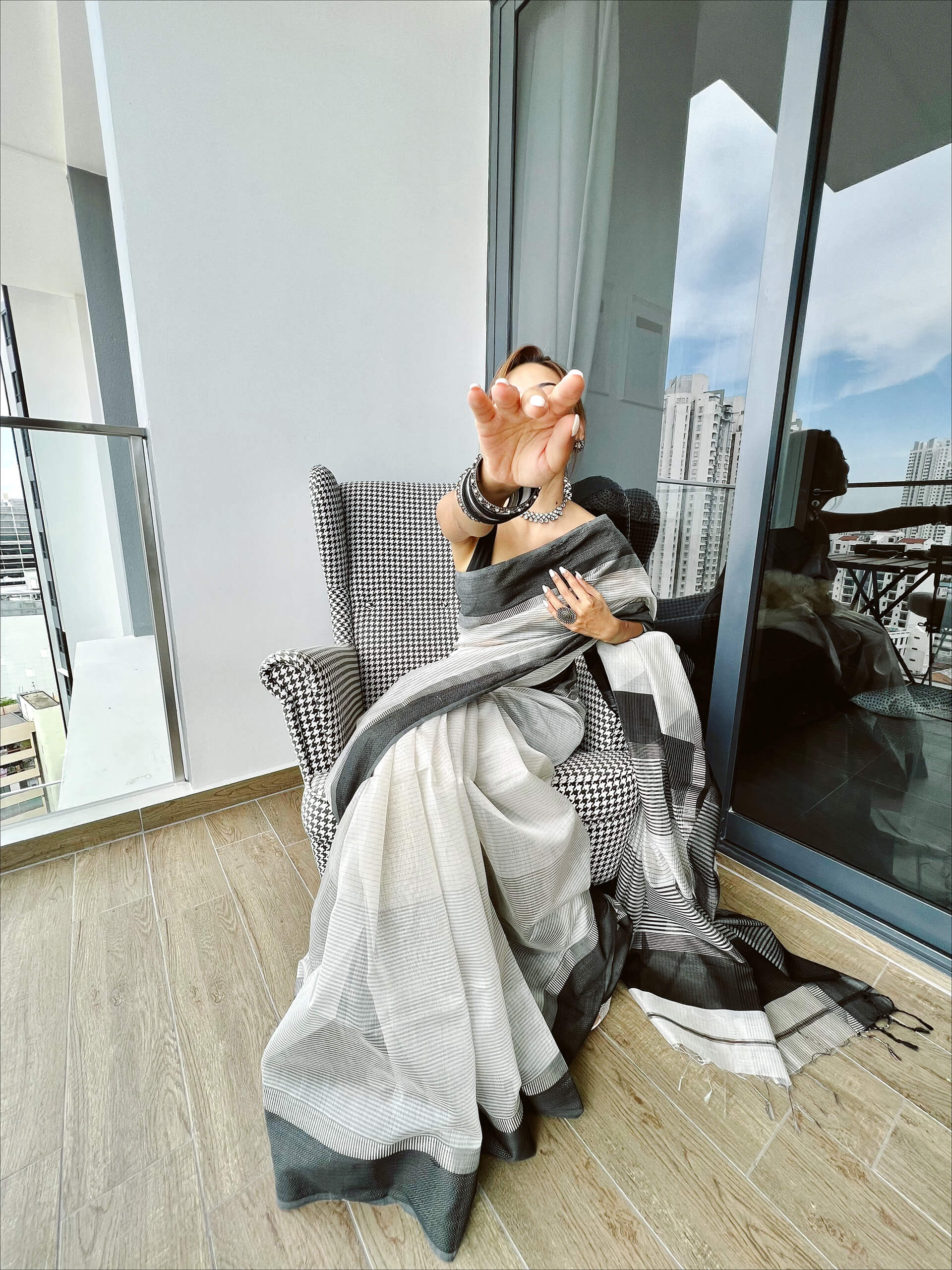 Isha Borah Maheshwari Handloom Saree Maahishmati Sarees