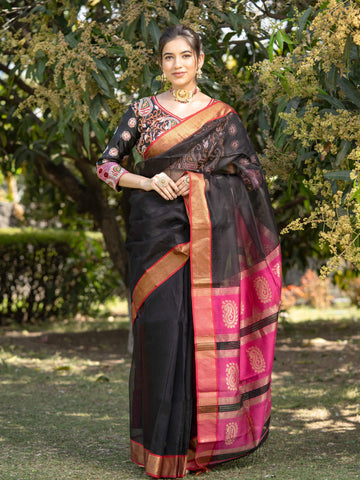 Shakti - Maheshwari Handloom Silk Saree