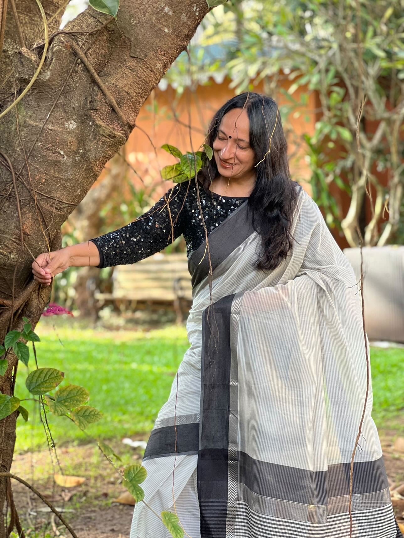 Isha Borah Maheshwari Handloom Saree Maahishmati Sarees