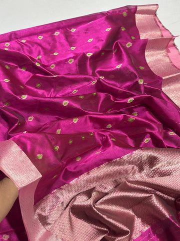 Raveena - Chanderi Handloom Pattu (Silk by Silk) Saree