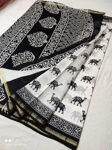 Apsara Chanderi Silk by Cotton Saree