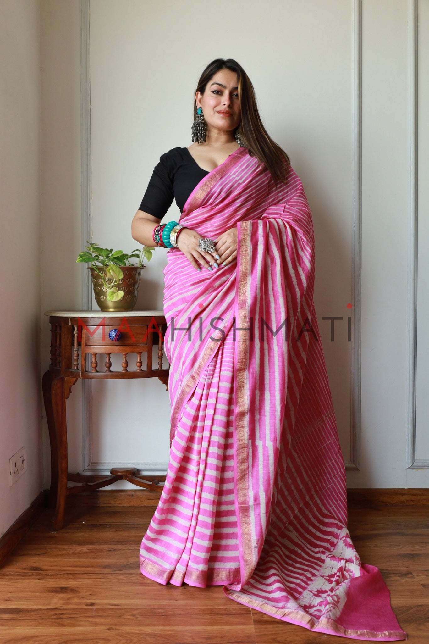 Ridhima - Bagru Hand Block Printed Silk Cotton Saree
