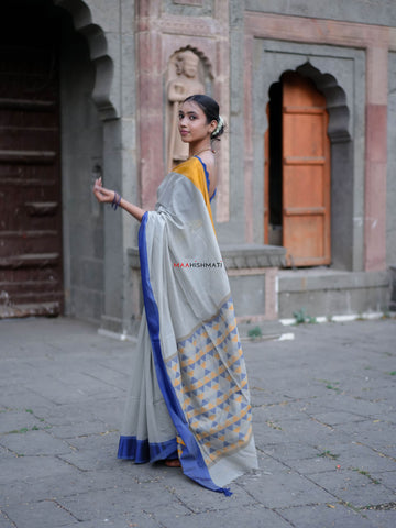 Shreya - Maheshwari Handloom Silk Saree