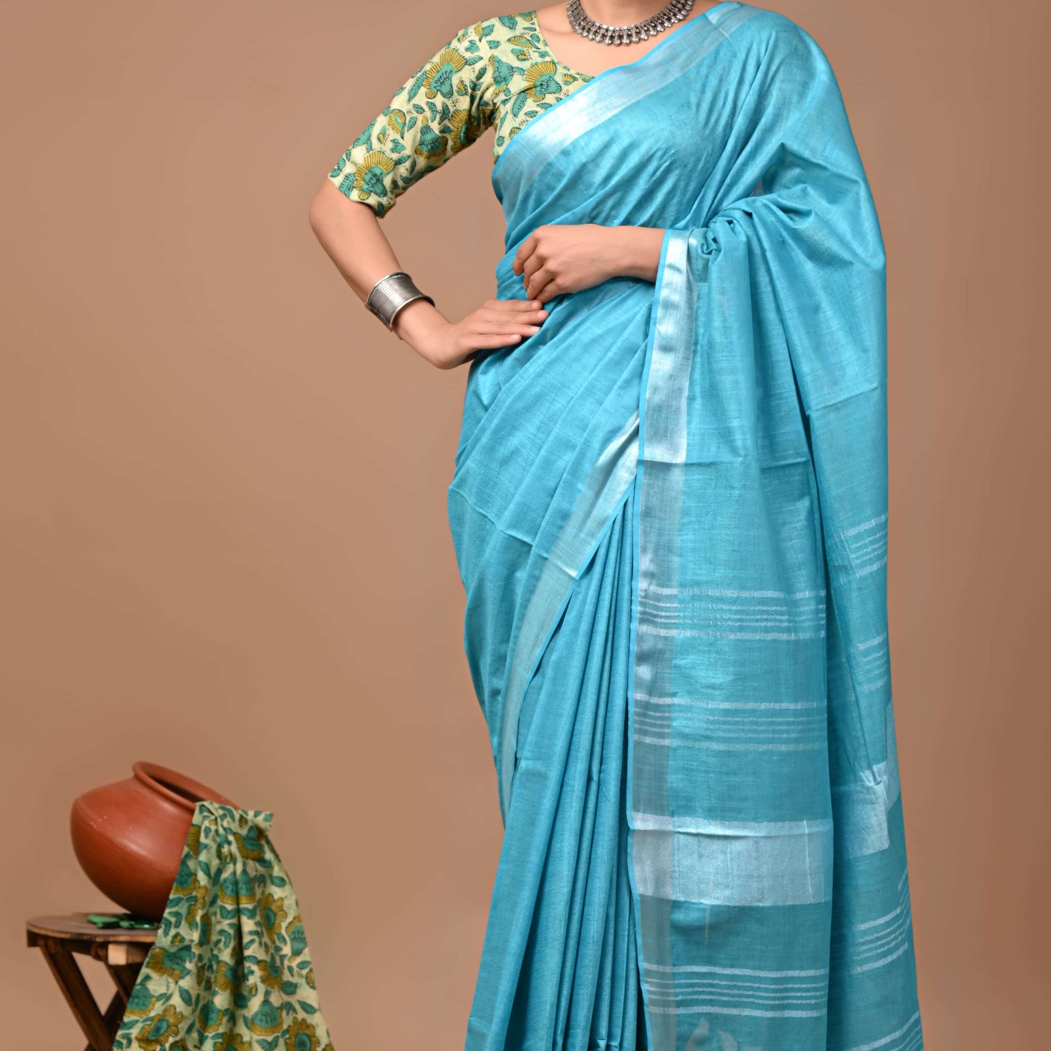 Prisha - Bhagalpur Cotton Slub Saree