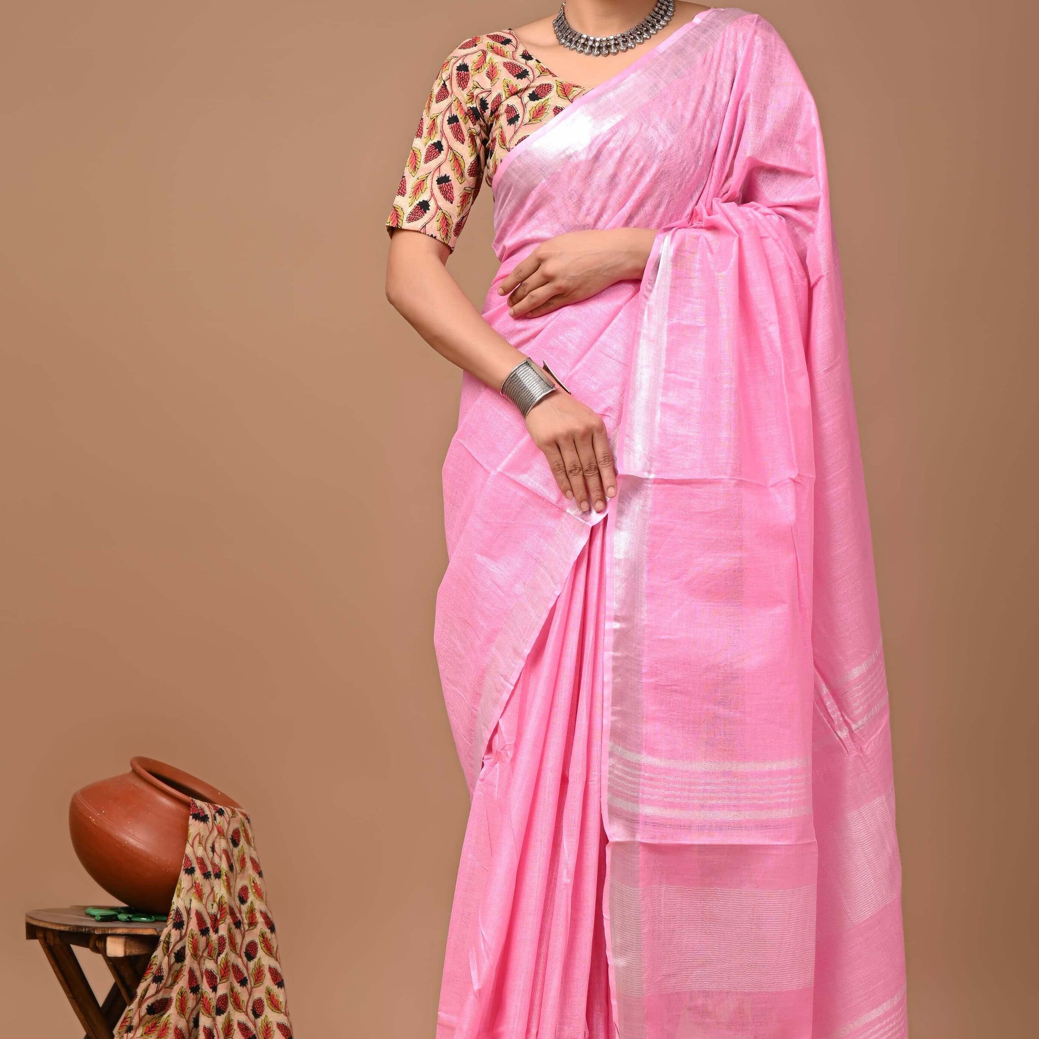 Prisha - Bhagalpur Cotton Slub Saree