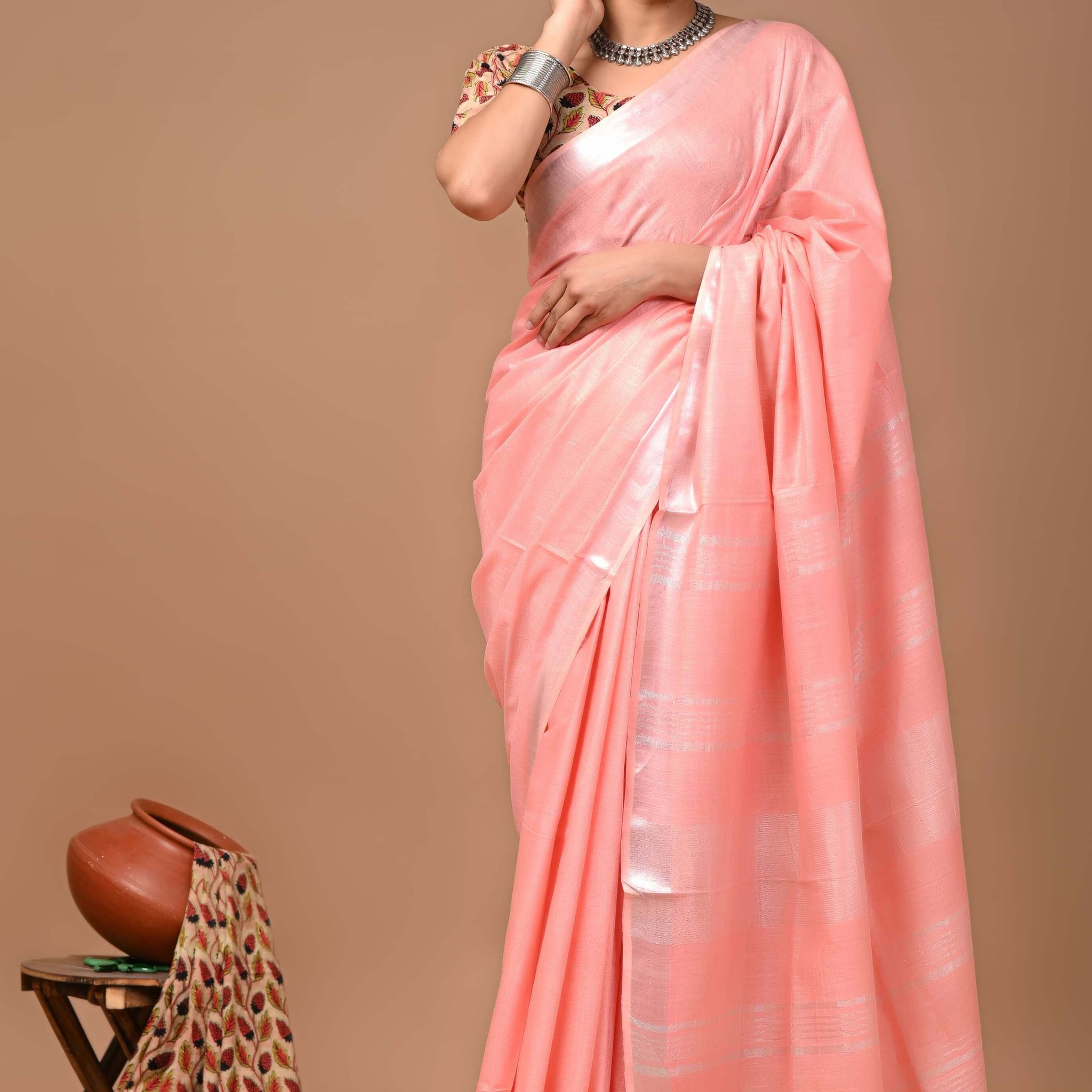 Prisha - Bhagalpur Cotton Slub Saree