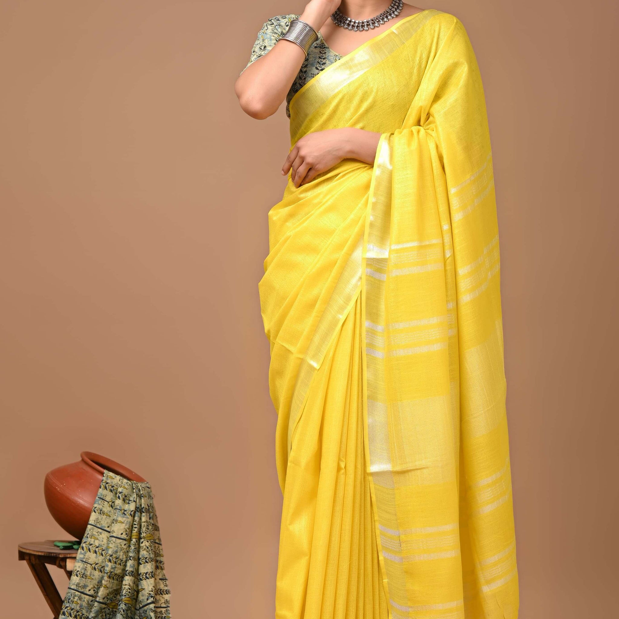 Prisha - Bhagalpur Cotton Slub Saree