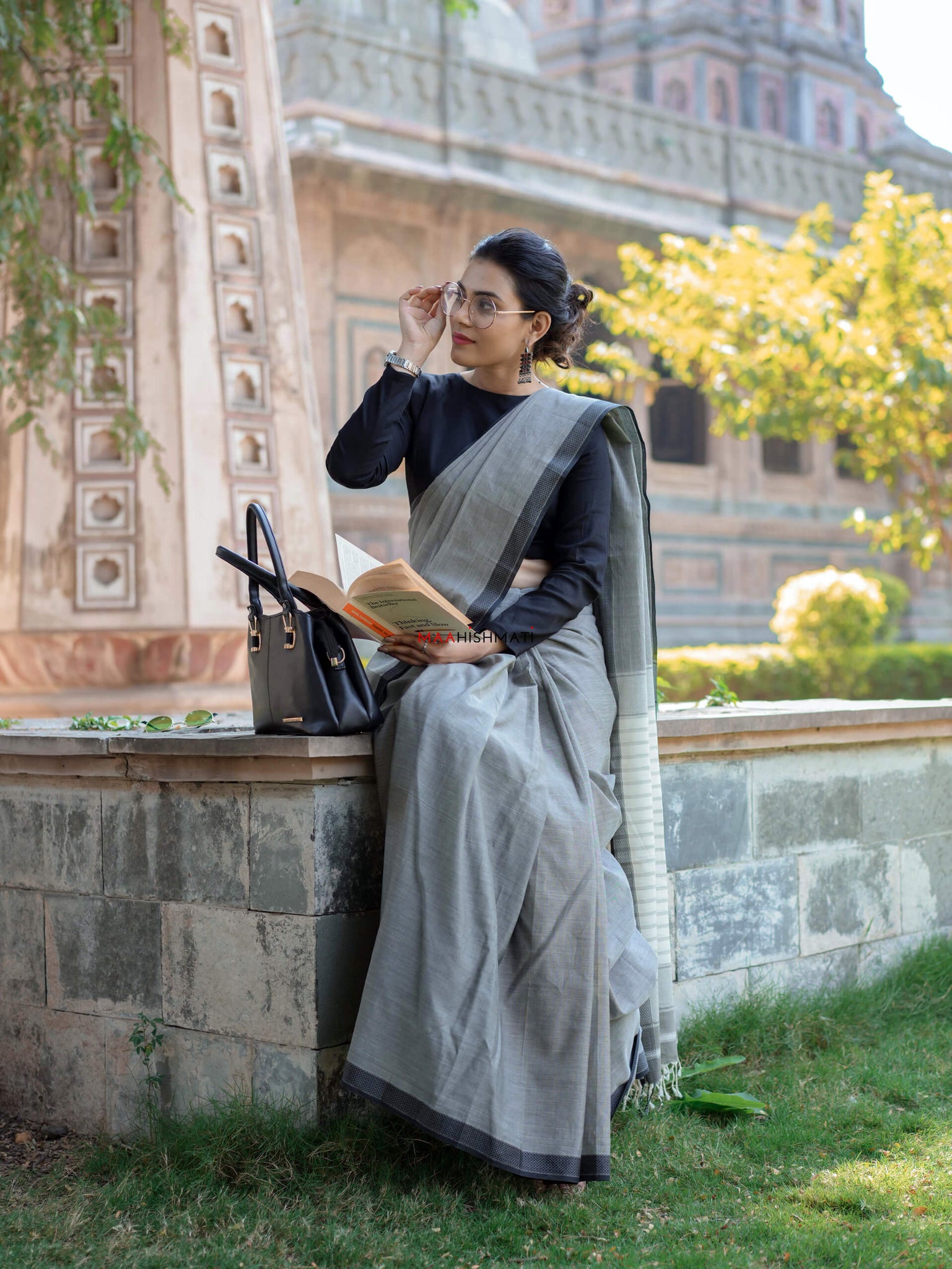 Nandini - Maheshwari Handloom Cotton Saree