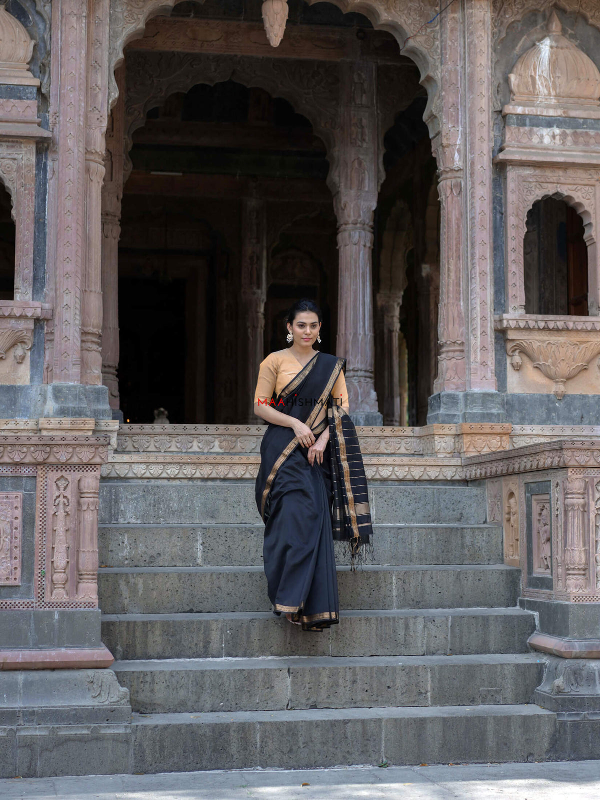 Devasree Devasree - Maheshwari Handloom Silk by Cotton Saree