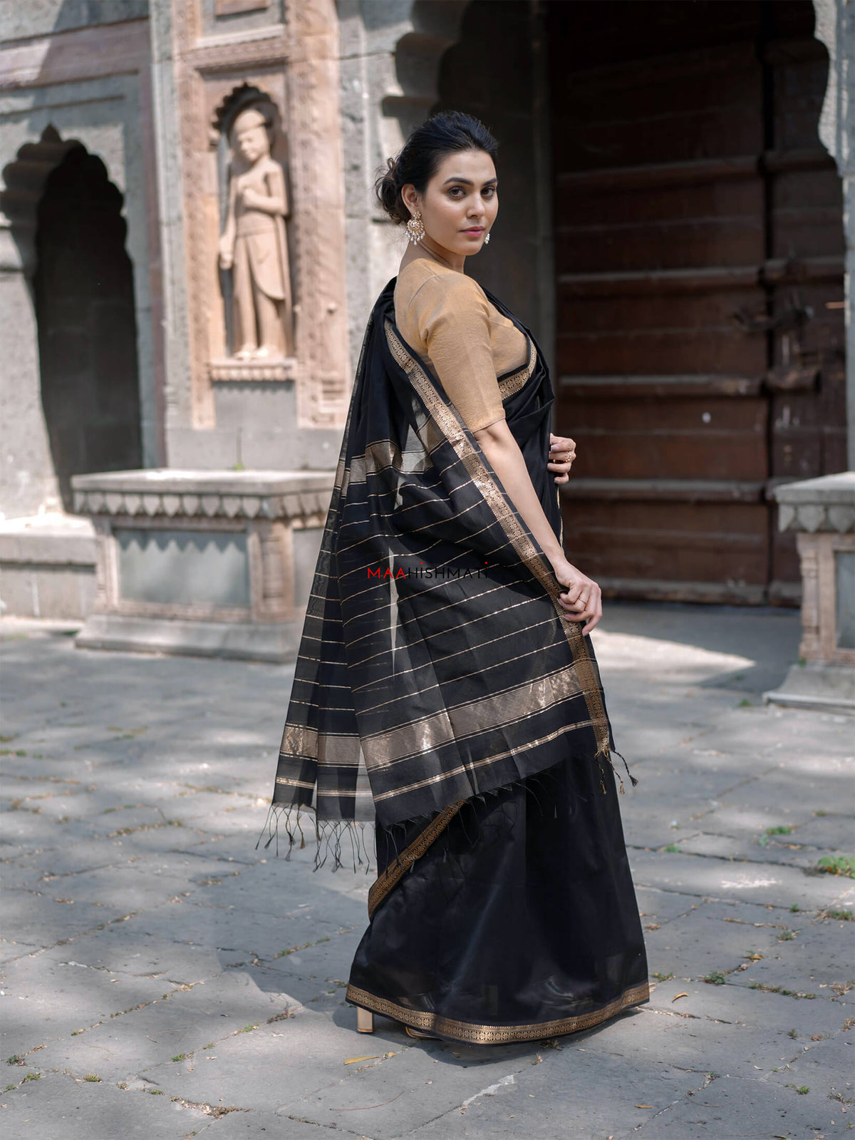 Devasree Devasree - Maheshwari Handloom Silk by Cotton Saree