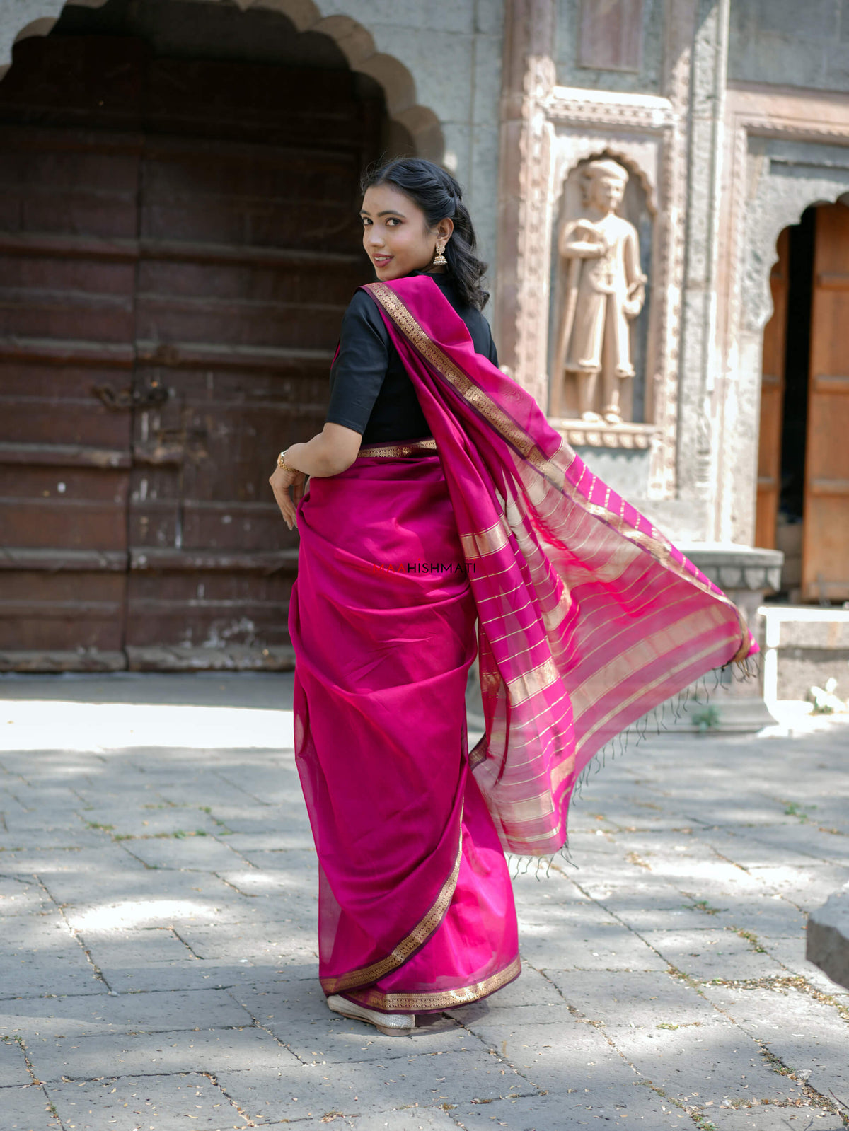 Devasree Devasree - Maheshwari Handloom Silk by Cotton Saree