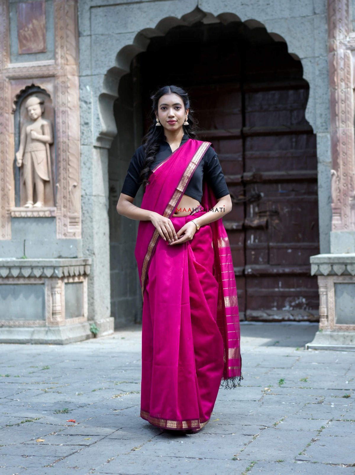Devasree Devasree - Maheshwari Handloom Silk by Cotton Saree