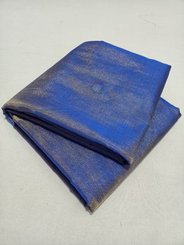 Maana - Chanderi Handloom Tissue Silk Saree Colour Tissue Silk Saree - Blue