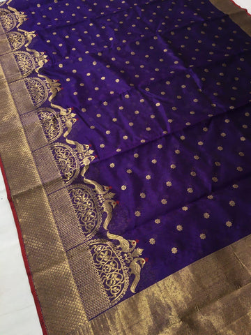 Avkirat - Chanderi Handloom Pattu (silk by silk) Saree