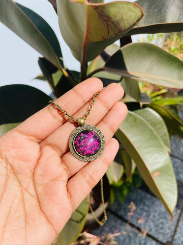 Floral Necklace - Handmade Resin Art Jewellery
