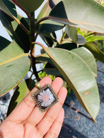 Floral Necklace - Handmade Resin Art Jewellery
