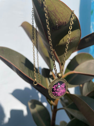 Floral Necklace - Handmade Resin Art Jewellery