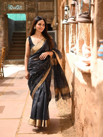 Chhavi - Maheshwari Handloom Silk Saree