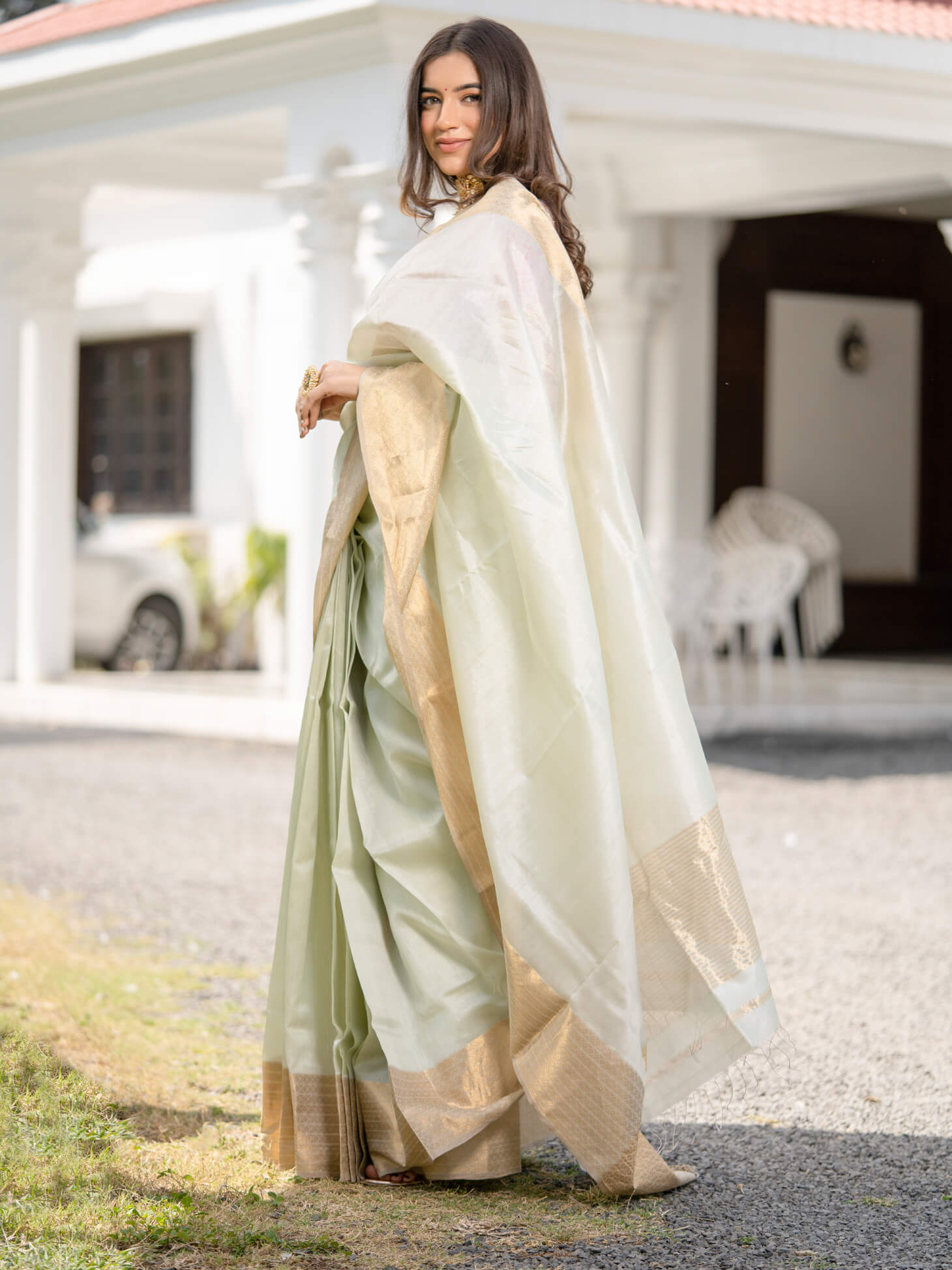Maheshwari Saree Handloom Silk Saree -Adisha- Maahishmati Sarees