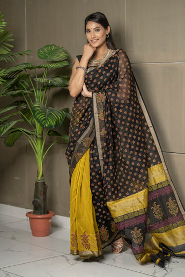 Mani - Chanderi Silk by Cotton Saree