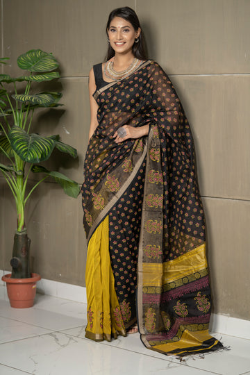 Mani - Chanderi Silk by Cotton Saree
