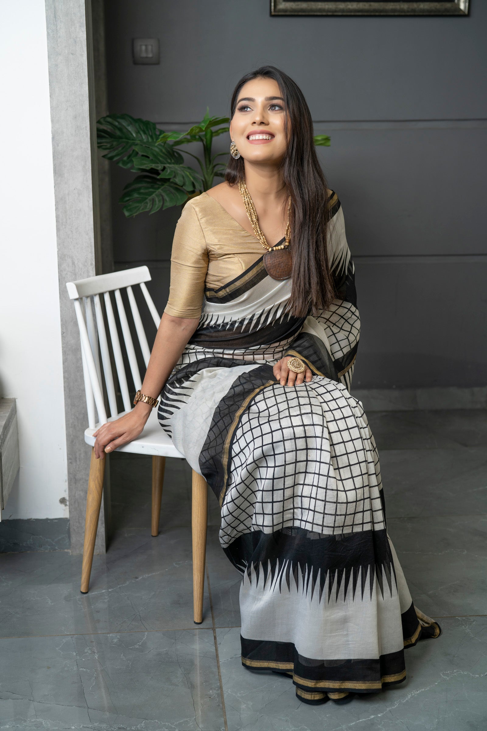 Maheshwari Saree Handloom Silk Saree -Mahi- Maahishmati Sarees-