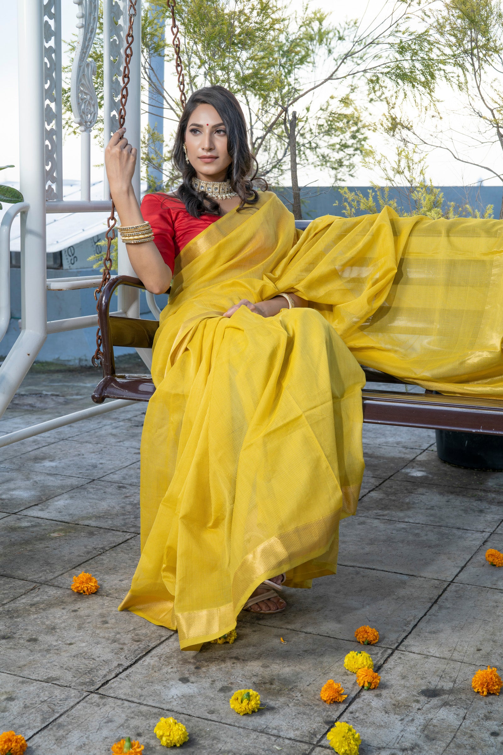 Maheshwari Saree Handloom Silk Saree -Mansi- Maahishmati Sarees