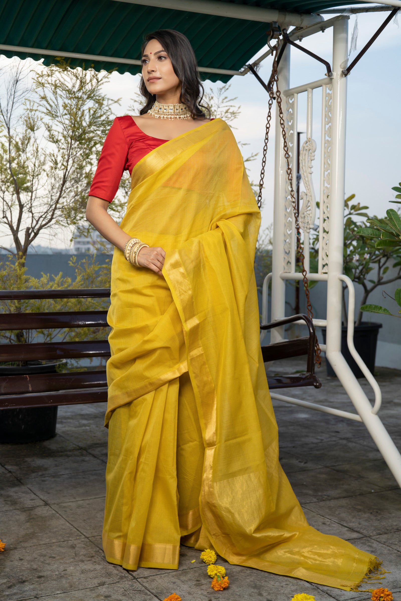 Maheshwari Saree Handloom Silk Saree -Mansi- Maahishmati Sarees