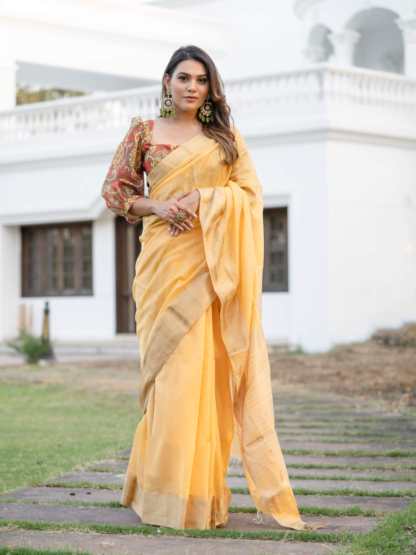 Darshana - Maheshwari Handloom Silk Saree