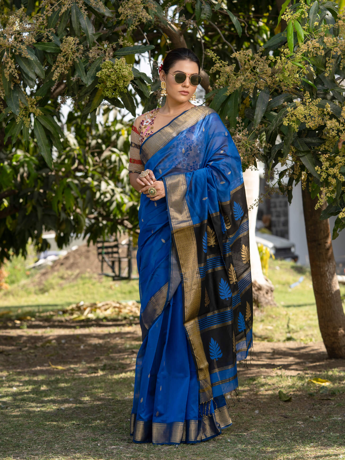 Maheshwari Saree Handloom Silk Saree -Jayshree- Maahishmati Sarees