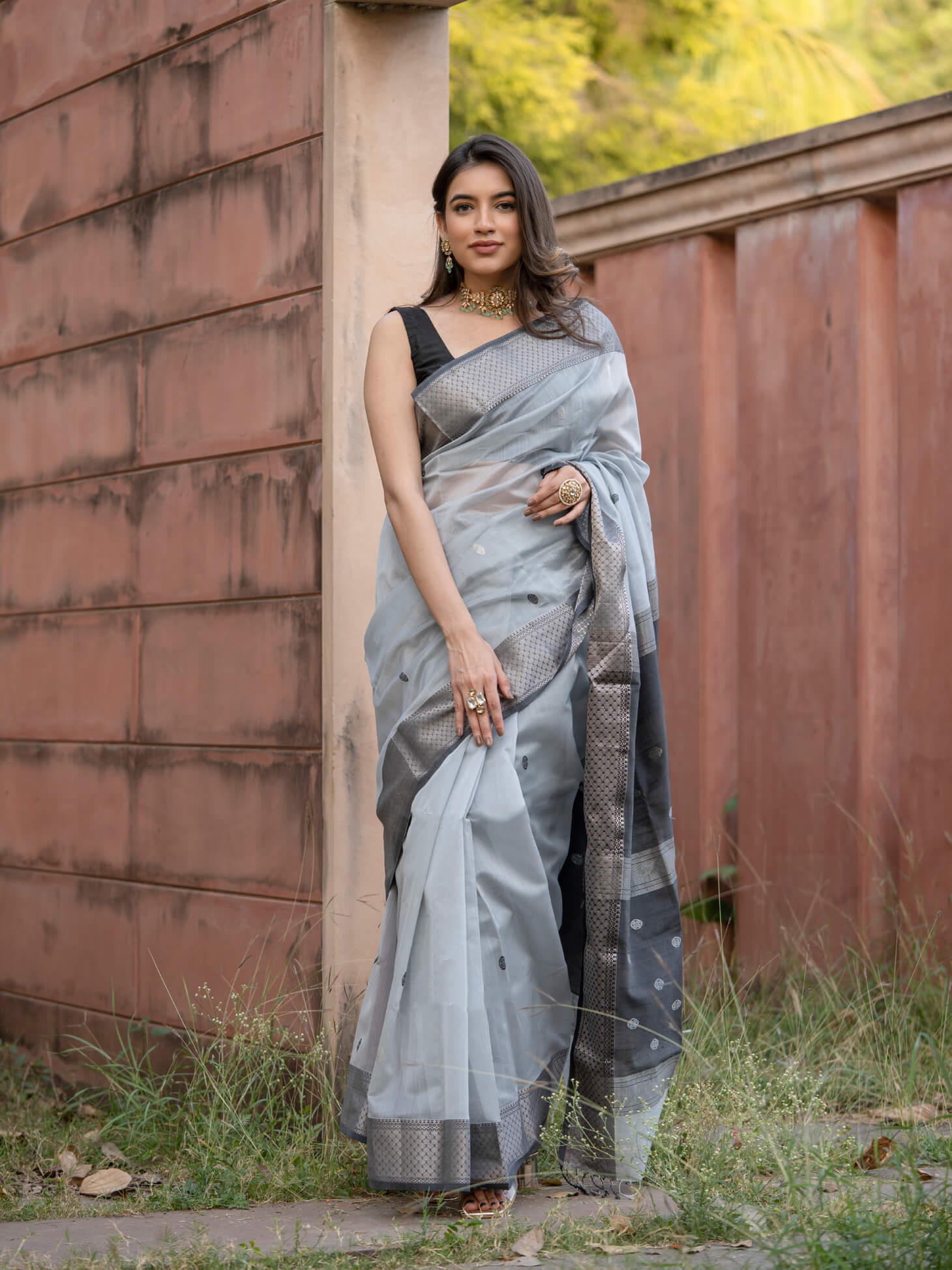 Maheshwari Saree Handloom Silk Saree -Preeti- Maahishmati Sarees