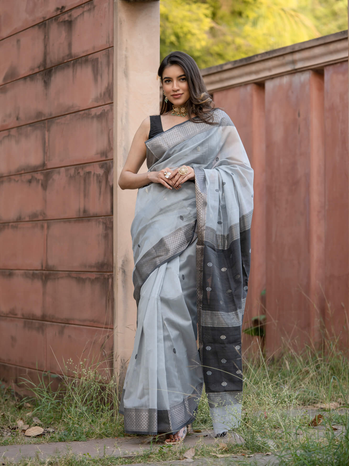 Maheshwari Saree Handloom Silk Saree -Preeti- Maahishmati Sarees