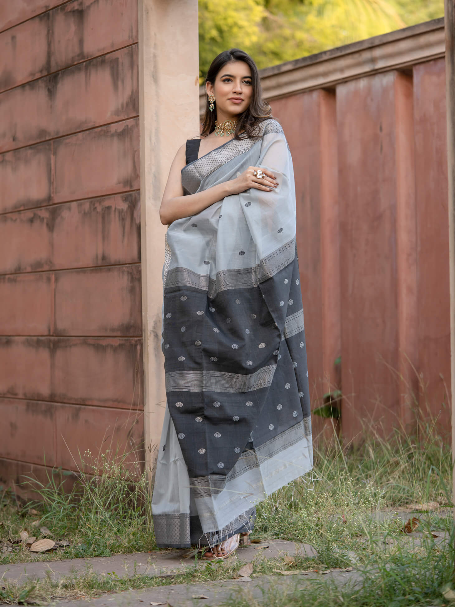 Maheshwari Saree Handloom Silk Saree -Preeti- Maahishmati Sarees