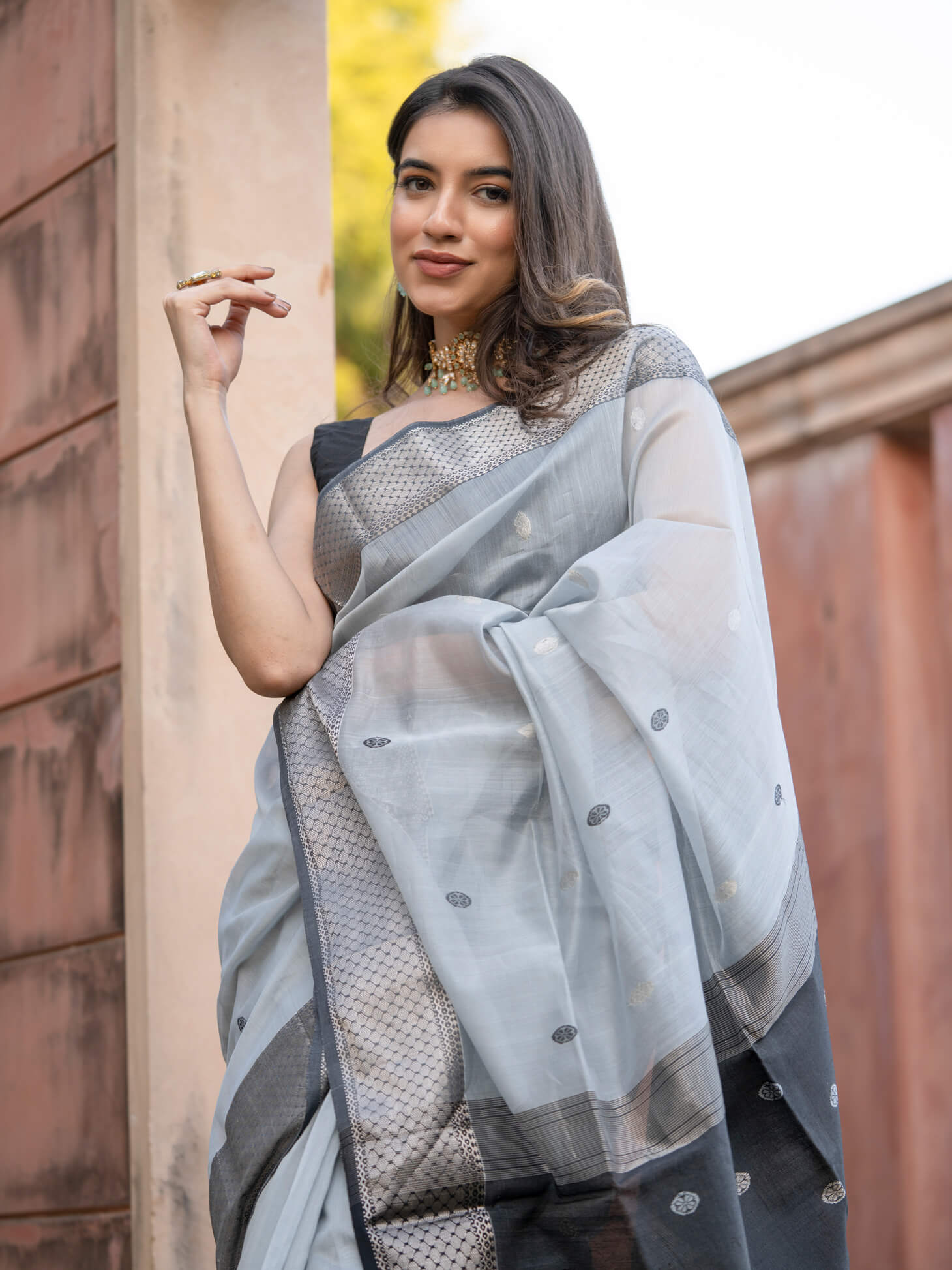 Maheshwari Saree Handloom Silk Saree -Preeti- Maahishmati Sarees