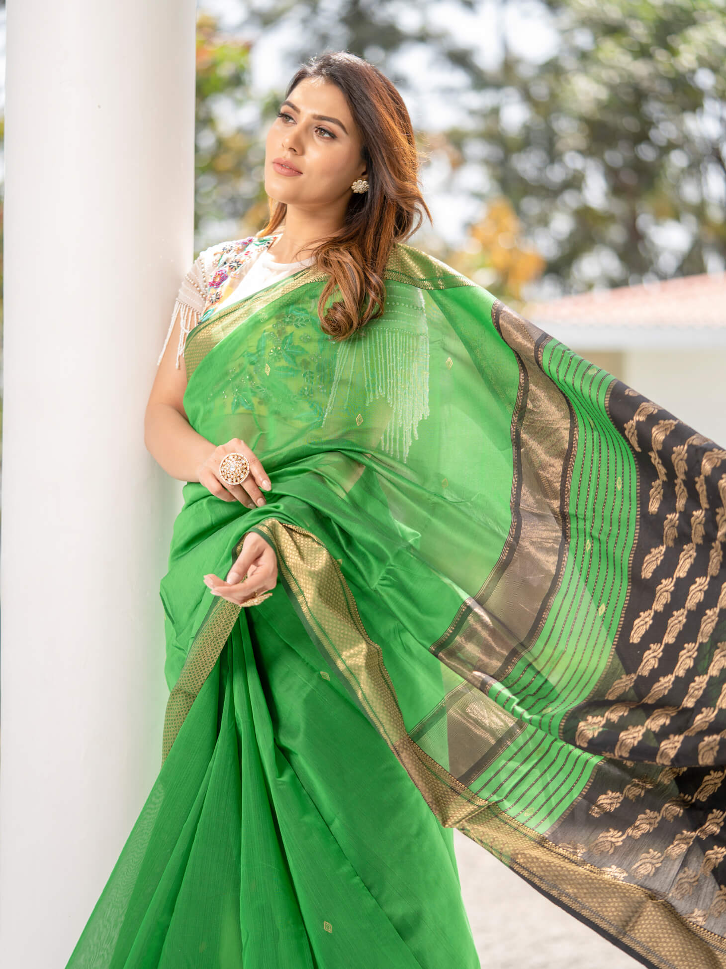 Maheshwari Saree Handloom Silk Saree -Radhika- Maahishmati Sarees