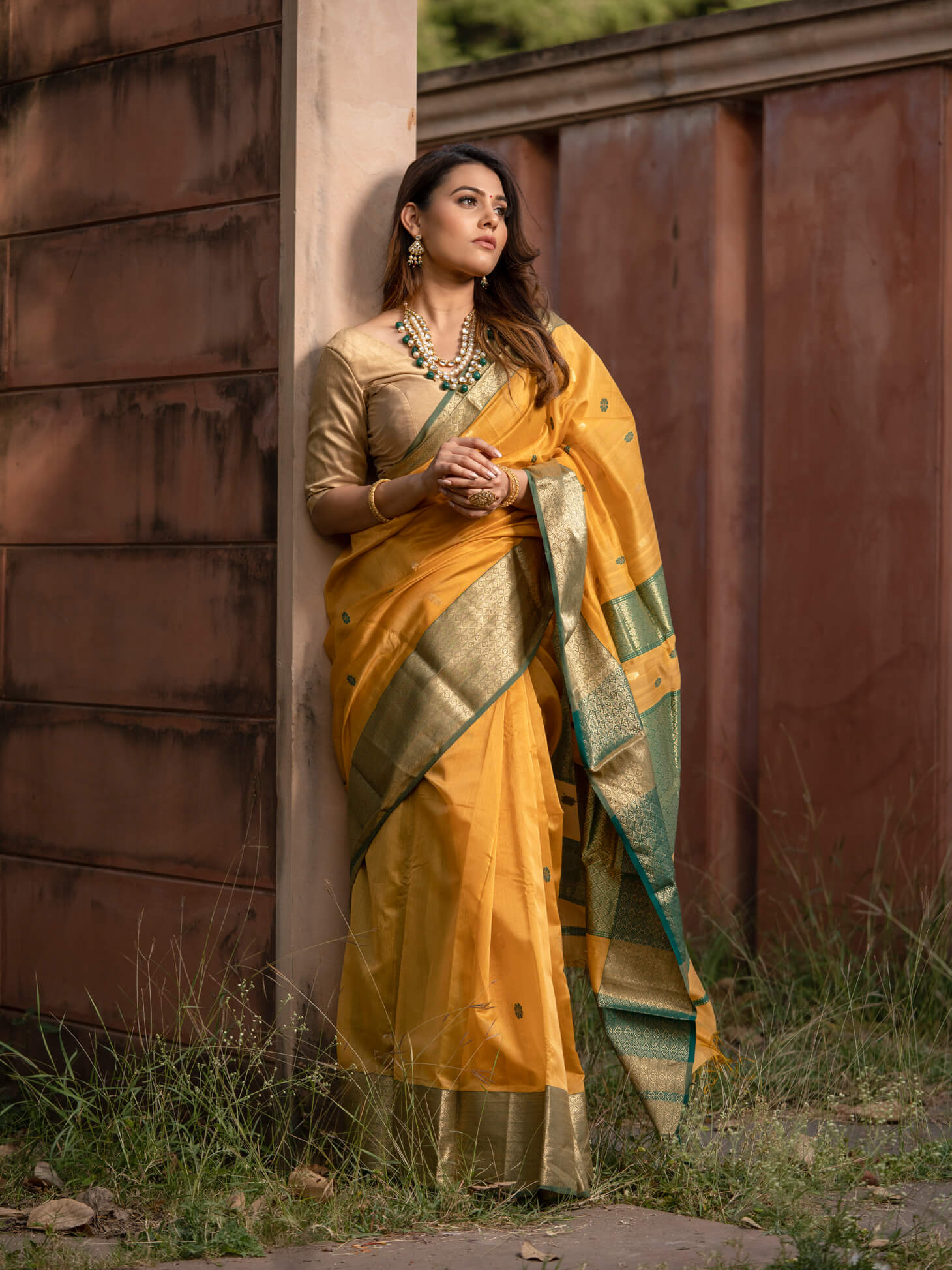 Maheshwari Saree Handloom Silk Saree -Usha- Maahishmati Sarees
